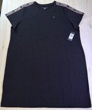 Tommy Hilfiger Women’s Navy Logo T-Shirt Dress Red White Stripe Size 1X New NWT