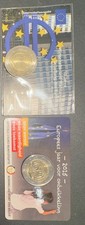 Lot 2x 2 Euro Gedenkmünzen -2009 Austria EMU & 2015 Belgium Development Coincard
