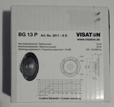 Visaton BG13P 5'' Full Range Speaker 8 Ohm
