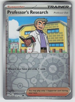 Professors Research [Professor Oak] Reverse Holo 122/131 Prismatic Evolutions NM