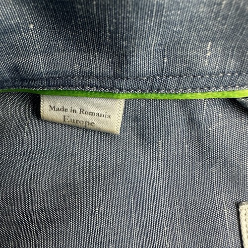 Eton Contemporary Oberhemd Herren 2XL 18/46 Blau Chambray Leinenmischung Freizeit - Bild 4 von 24