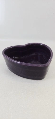 heart RAMEKIN CUP SOUFFLE BOWL 7 OZ. Mulberry Purple FIESTA
