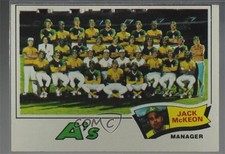 1977 Topps Team Checklist Oakland Athletics Jack McKeon #74 1k9