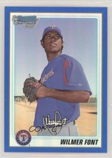 2010 Bowman Chrome Prospects Blue Refractor 75/250 Wilmer Font #BCP87 9gj