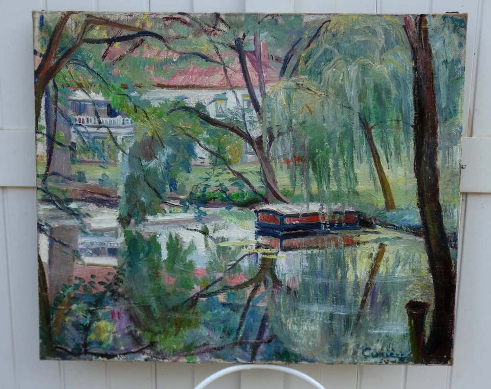 KÖNIGIN CIMIERE 1904-1984..GRAND IMPRESSIONIST..WEIDENLANDSCHAFT & WASSERPLAN - Bild 4 von 4