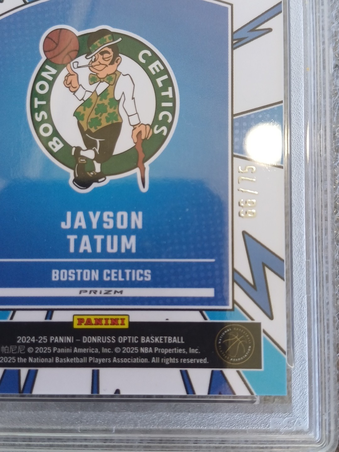 2024-25 Panini Donruss Optic - My House Jayson Tatum #7 Red Shimmer Prizm /75 view 9