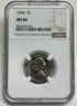 1964 Jefferson Nickel 5c NGC MS66 Mint State Uncirculated Coin