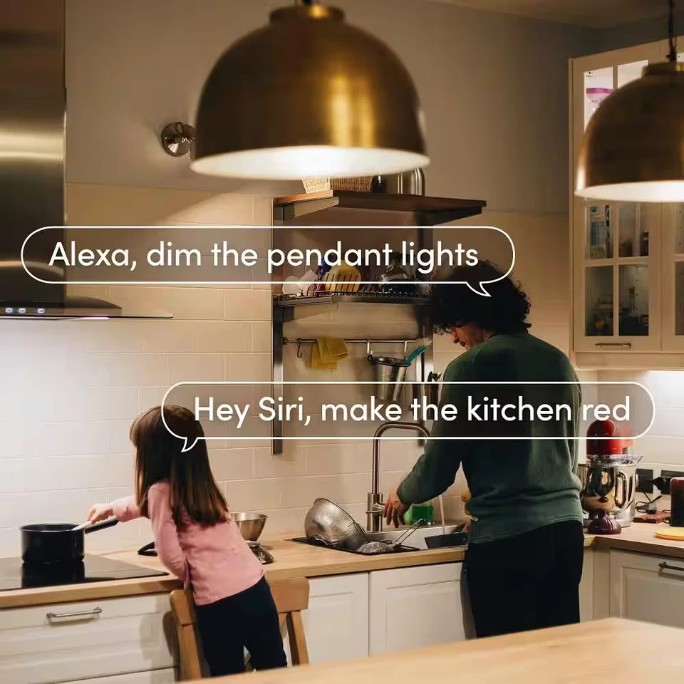 75-Watt Equivalent BR30 Multi-Color Smart Wifi E26 LED Light Bulb, Works W/Alexa - Image 4 of 4