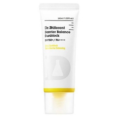 Dr. Different Barrier Balance Sunblock SPF50+ PA++++ 40ml K-Beauty Zink Mineral