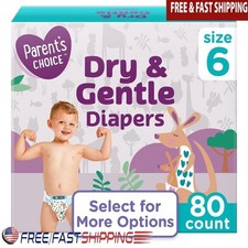 Dry  Gentle Diapers Size 6, 80 Count