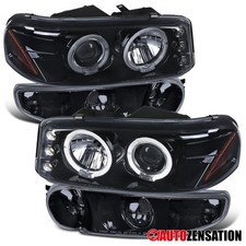 Led Halo Fit 2000-2006 Gmc Sierra Yukon Smoke Projector Headlightsbumper Signal Led Halo Fit 2000-2006 Gmc Sierra Yukon Smoke Projector Headlightsbumper Signal