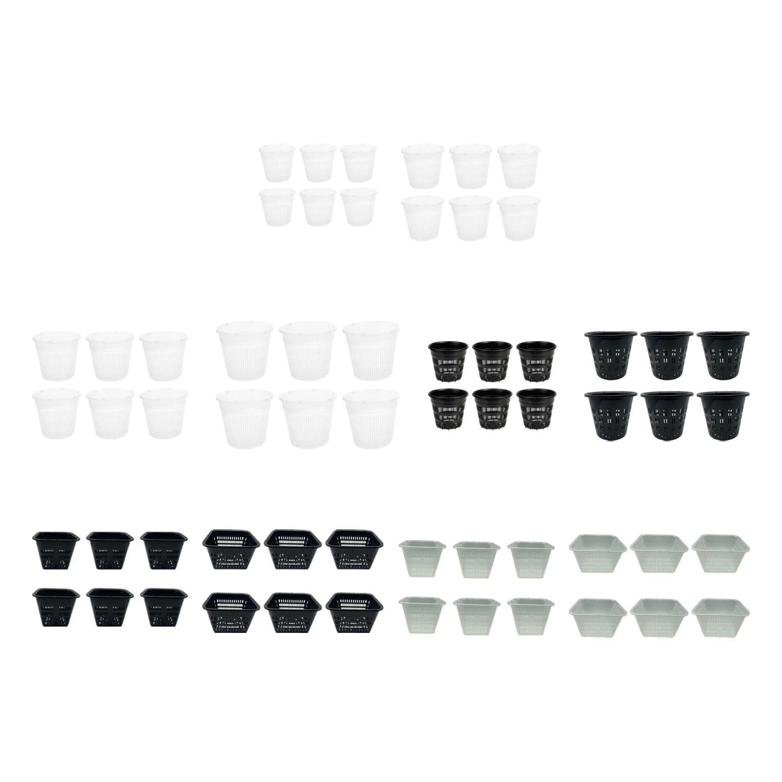 6Pcs Orchid Pots Patio Outdoor Gardening Transplanting Reusable with Holes