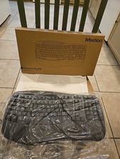 MEETION Wireless Ergonomic Keyboard, Wave Keys Firm Wrist Rest for Natural Ty...