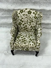 Vintage Sonia Messer Block House Dollhouse Furniture Queen Anne Chair Floral