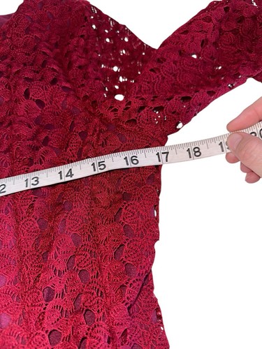 Abito donna Rabbit Rabbit Rabbit Designs linea A taglia 6 marrone pizzo uncinetto - Foto 4 di 6