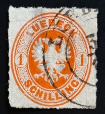 L&uuml;beck # 9 B - Ortsstempel L&Uuml;BECK - gute R&auml;nder - gepr&uuml;ft BPP