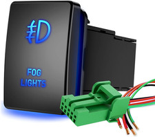 Nilight Fog Lights Push Button Switch 12V ON Off Switch with Connector Wire Kit