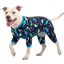 LovinPet Dog Pjs Large Breed - Pet Anxiety Relief, Anti-Shedding Medium, Blue