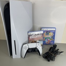 Sony PlayStation 5 PS5 Disk Edition Games Console + 2 Games - Controller
