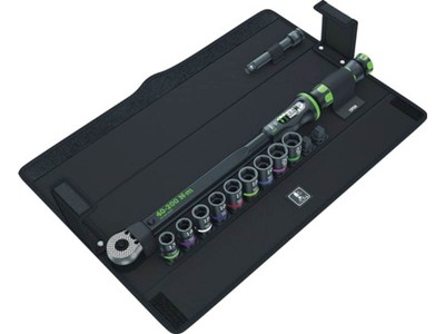 WERA 05075681001 Drehmomentschlüssel-Set Klick-Torque C 3 Set 2 11-teilig 40-200