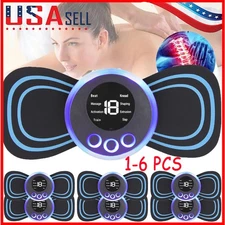 1-6 PCS Portable Mini Massager Neck Back Vertebra Stimulator Pain Relief Device