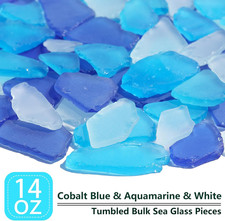 Sea Glass for Crafts - 14Oz Frosted Seaglass Pieces - Vase Filler and Aquariu...