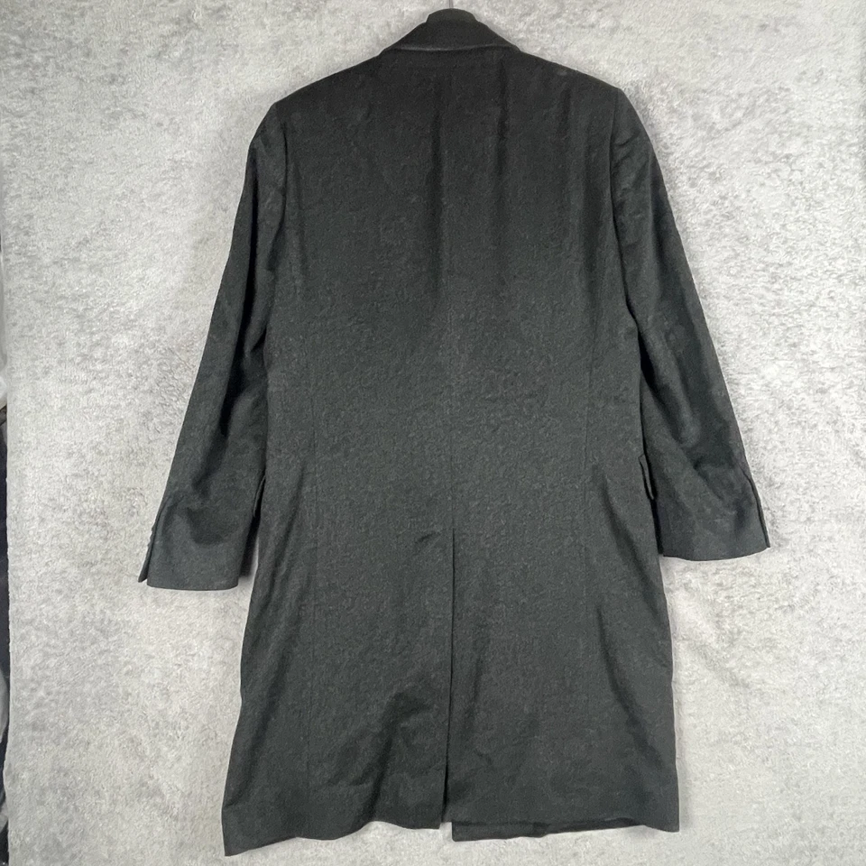 Hugo Boss Selection Coat Mens 48 Black Pure Cashmere Long Overcoat Luxor - Image 4 of 4