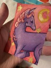 ACEO Unicorn 2.5”x3.5” iridescent watercolor OOAK — photo 2
