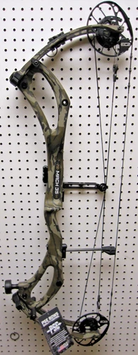 PSE Mach 35, 70 LB EC2, RH Carbon Hunting Bow-Mossy Oak Bottomland Camo-New