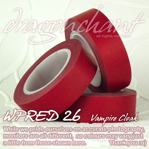 Paper Washi Masking Tape Adhesive Roll Decorative Card Craft Trim RED Collection - Picture 32 of 47