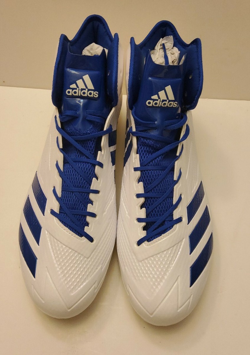 adidas“adizero5-STAR 6.0 white/blue 26.5 adidas Adizero 5-Star 6.0 Mid Cleats Blue & White Sneakers