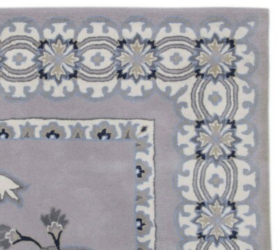 Luna Grau Orientalisch Oushak 8'x10' Handmade Handgetuftet 100% Wolle Teppich