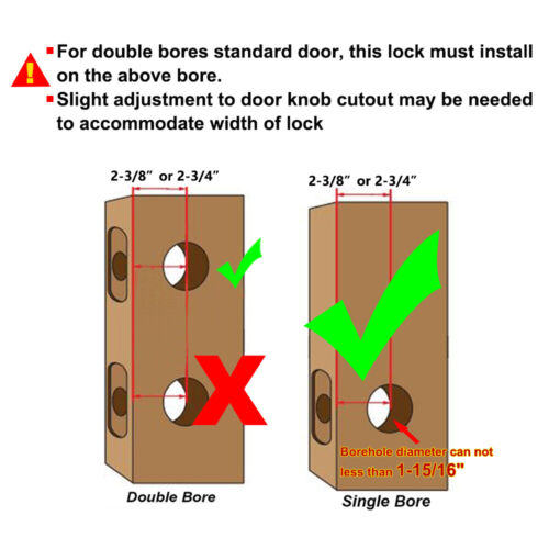 Mechanical Keyless Entry Door Lock Digital Code Keypad Knob Combination Deadbolt - Picture 12 of 12