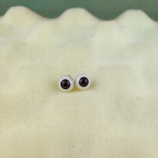 Vintage Brown Plastic Doll Eyes with Paperweight Effect, Eye Size 10mm / 0.39"