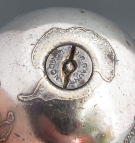 JR Gaunt Novelty Silver Plated Punch Paperweight - Always on Top - Globe/World - Picture 16 of 17