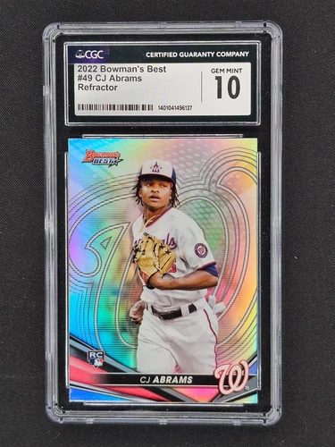 2022 Bowman's Best CJ Abrams Refractor RC Rookie #49 CGC 10 Gem Mint (A)