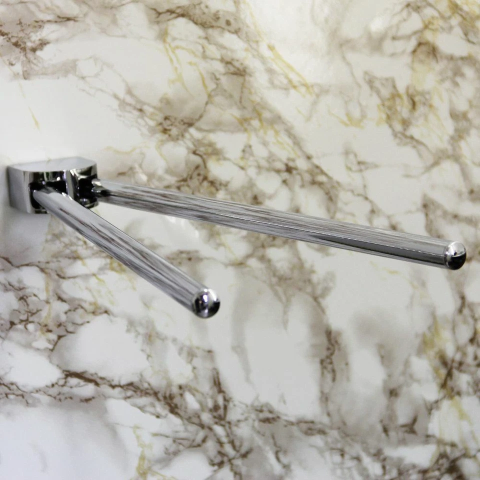 Handtuchhalter Handtuchstange Zweiarmig Messing verchromt Sanitop 45cm lang - Bild 2 von 4