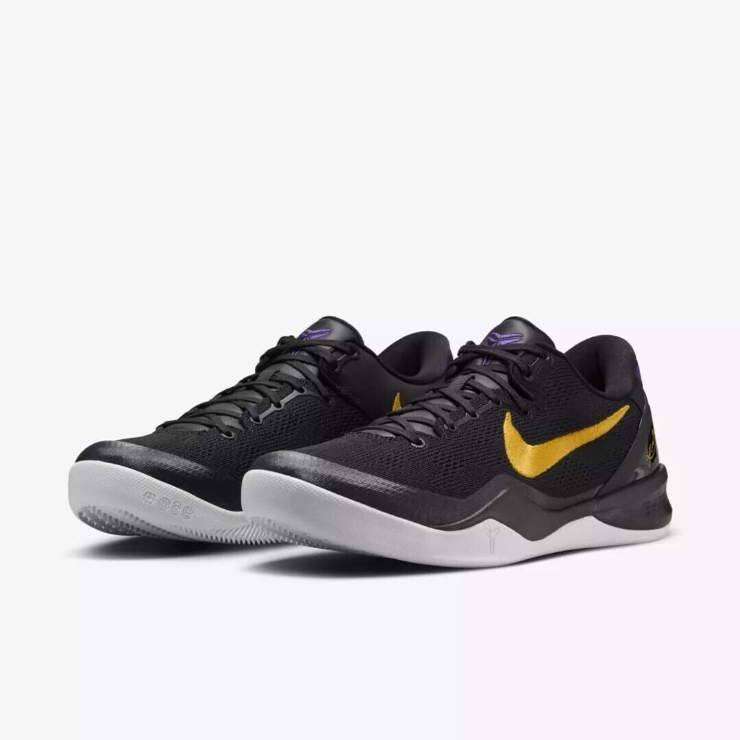 シューズ(男性用) Nike Kobe 8 Black University Gold 25.5 Nike Kobe 8 Protro Black and University Gold HF9550-001 Men's US4
