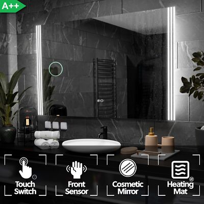 ARICA Led Badspiegel Wandspiegel  Touch Sensor  SchminkSpiegel Heizmatte A05