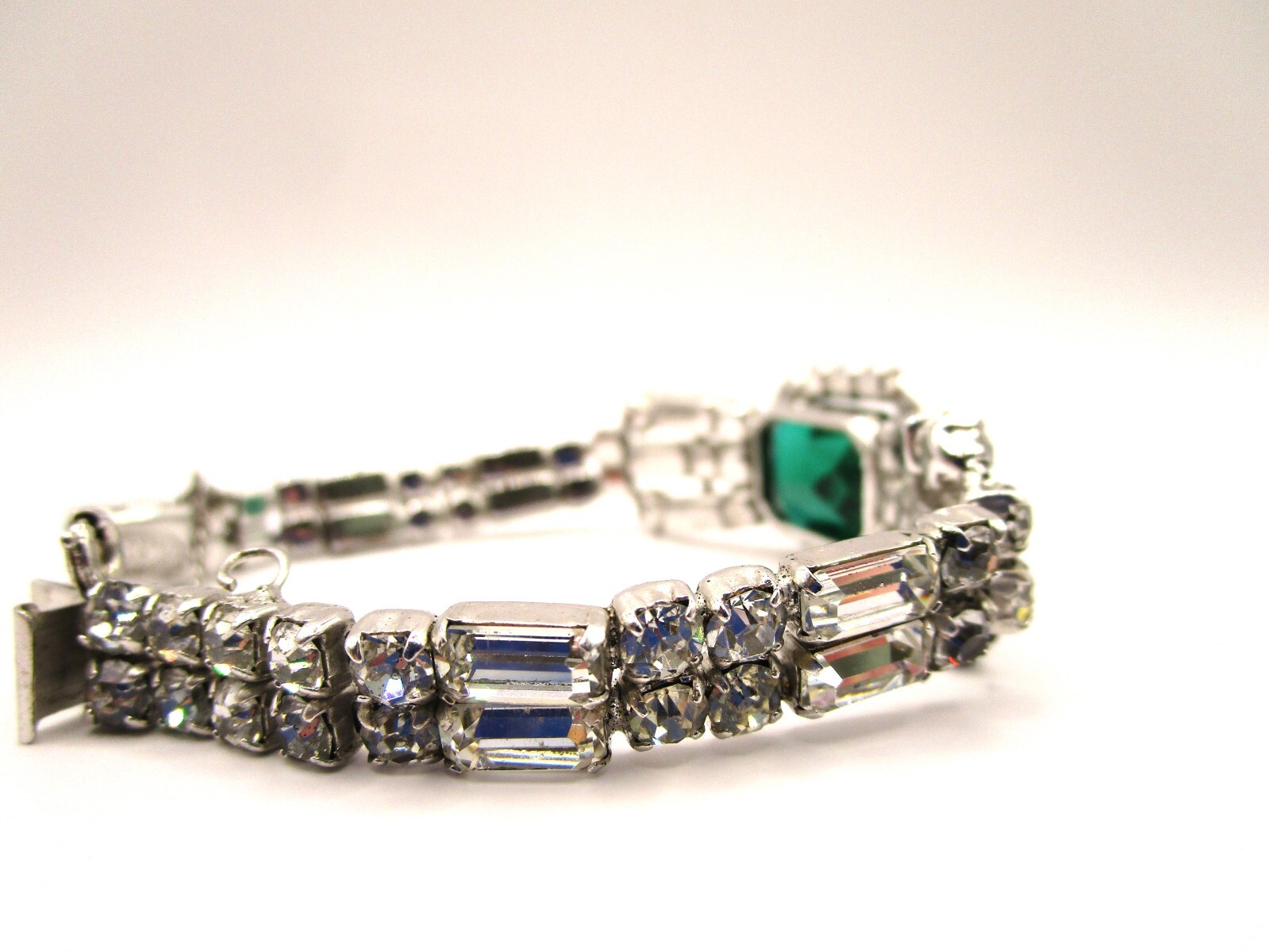 Christian Dior by Kramer Bracelet Art Deco Large Emer… Gem