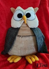 FERMAPORTA Gufo. IN TESSUTO FATTO A MANO. 