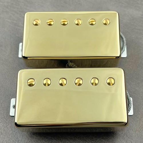 1 Set Alnico II '57 Classic Plus Neck & Bridge Vintage Humbucker Gold Fit Gibson - Picture 1 of 3