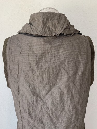 Giacca Cop Copine donna M marrone smanicato snap davanti gilet colletto tasche Francia - Foto 6 di 11