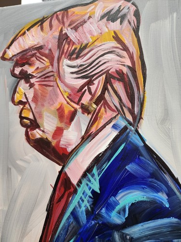 CORBELLIC EXPRESSIONISM 16X20 PROFILE TRUMP USA FINE ART HOME INTERIOR DESIGN - Picture 2 of 10