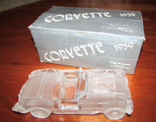 Hofbauer 24 Crystal glass 1959 Chevy Corvette antique car W. Germany 1980's Box