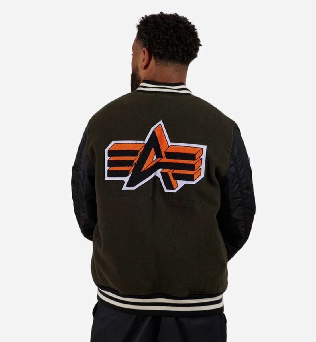✓NWT-ALPHA INDUSTRIES WOOL MA-1 VARSITY BOMBER JACKET SZ