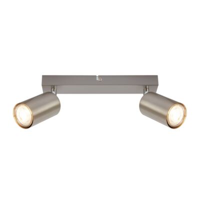 Deckenstrahler 2 Flamming Deckenleuchte GU10 Schwenkbar Küche 255mm Matt-Nickel