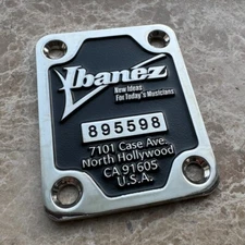 Ibanez Guitar Neck Plate With Random Serial Number