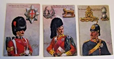 Lot 3 Harry Payne Tuck's Post Cards Military Badges & their Wearers Unposted