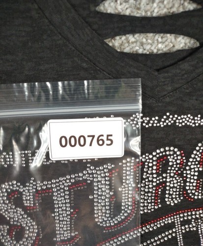 STURGIS Top Womens Medium Black Hills Motorcycle Rally Bling Slashed T Shirt - Picture 12 of 12